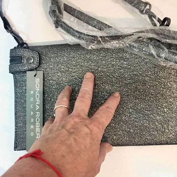 Sondra Roberts Gunmetal Crossbody Bag - Picture 7 of 8